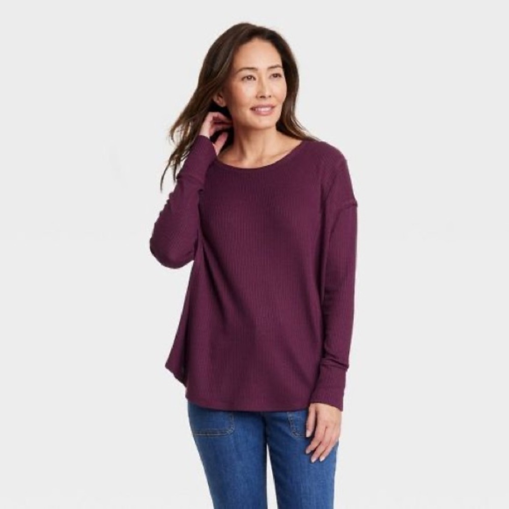 Knox Rose Ribbed Oversized Knit Top NWT